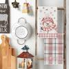 Artoid Mode Beige Blue Xmas Tree Snowman Christmas Kitchen Towels Dish Towels, 18×26 Inch Holiday Believe Bird Winter Decoration Hand Towels Set of 4(Pink/Beige)
