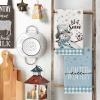 Artoid Mode Buffalo Plaid Snowman Let It Snow Winter Kitchen Towels Dish Towels, 18×26 Inch Daily Seasonal Christmas Decoration Hand Towels Set of 2(Blue/Beige)