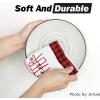Artoid Mode Buffalo Plaid Snowman Let It Snow Winter Kitchen Towels Dish Towels, 18×26 Inch Daily Seasonal Christmas Decoration Hand Towels Set of 2(Red/Black)