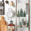 Artoid Mode Elk Trees Snow Hello Winter Kitchen Towels Dish Towels, 18×26 Inch Seasonal Christmas Decoration Hand Towels Set of 2