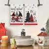 Artoid Mode Gnome Truck Merry Christmas Kitchen Towels Dish Towels, 18×26 Inch Holiday Believe Xmas Tree Winter Decoration Hand Towels Set of 4