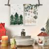 Artoid Mode Green Xmas Tree Ornament Christmas Kitchen Towels Dish Towels, 18×26 Inch Farmhouse Holiday Snowflake Winter Decoration Cleaning Set of 4(Green)