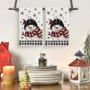 Artoid Mode Red Buffalo Plaid Bird Snowman Winter Kitchen Towels Dish Towels, 18×26 Inch Farmhouse Snowflakes Decoration Cleaning Set of 2(Blck/Red)