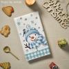Artoid Mode Red Buffalo Plaid Bird Snowman Winter Kitchen Towels Dish Towels, 18×26 Inch Farmhouse Snowflakes Decoration Cleaning Set of 2(Blue)