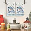 Artoid Mode Red Buffalo Plaid Bird Snowman Winter Kitchen Towels Dish Towels, 18×26 Inch Farmhouse Snowflakes Decoration Cleaning Set of 2(Blue)
