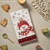 Artoid Mode Red Buffalo Plaid Bird Snowman Winter Kitchen Towels Dish Towels, 18×26 Inch Farmhouse Snowflakes Decoration Cleaning Set of 2(Red)