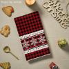 Artoid Mode Red Buffalo Plaid Snowflake Winter Kitchen Towels Dish Towels, 18×26 Inch Farmhouse Holiday Decoration Cleaning Set of 2