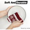 Artoid Mode Red Buffalo Plaid Snowflake Winter Kitchen Towels Dish Towels, 18×26 Inch Farmhouse Holiday Decoration Cleaning Set of 2