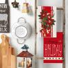 Artoid Mode Red Robin Poinsettia Bell Christmas Kitchen Towels Dish Towels, 18×26 Inch Farmhouse Holiday Winter Decoration Cleaning Set of 4