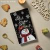Artoid Mode Red Snowman Let It Snow Winter Kitchen Towels Dish Towels, 18×26 Inch Seasonal Christmas Decoration Hand Towels Set of 2(Black)