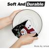 Artoid Mode Red Snowman Let It Snow Winter Kitchen Towels Dish Towels, 18×26 Inch Seasonal Christmas Decoration Hand Towels Set of 2(Black)