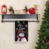 Artoid Mode Red Snowman Let It Snow Winter Kitchen Towels Dish Towels, 18×26 Inch Seasonal Christmas Decoration Hand Towels Set of 2(Black)
