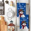 Artoid Mode Red Snowman Let It Snow Winter Kitchen Towels Dish Towels, 18×26 Inch Seasonal Christmas Decoration Hand Towels Set of 2(Blue)