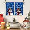 Artoid Mode Red Snowman Let It Snow Winter Kitchen Towels Dish Towels, 18×26 Inch Seasonal Christmas Decoration Hand Towels Set of 2(Blue)