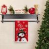 Artoid Mode Red Snowman Let It Snow Winter Kitchen Towels Dish Towels, 18×26 Inch Seasonal Christmas Decoration Hand Towels Set of 2(Red)