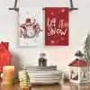 Artoid Mode Snowman Merry Christmas Kitchen Towels Dish Towels, 18×26 Inch Farmhouse Holiday Joy Snowflake Winter Decoration Cleaning Set of 4