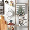 Artoid Mode Xmas Tree Snowman Winter Kitchen Towels Dish Towels, 18×26 Inch Holiday Let It Snow Christmas Decoration Hand Towels Set of 2