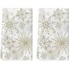 Artoid Mode Beige Snowflake Winter Kitchen Towels Dish Towels, 18×26 Inch Farmhouse Holiday Decoration Cleaning Set of 2