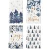 Artoid Mode Green Xmas Tree Ornament Christmas Kitchen Towels Dish Towels, 18×26 Inch Farmhouse Holiday Snowflake Winter Decoration Cleaning Set of 4(Blue)