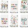 Artoid Mode Nutcracker Xmas Tree Holly Ornament Motto Merry Christmas Kitchen Towels Dish Towels, 18×26 Inch Farmhouse Decoration Hand Towels Set of 6