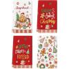 Artoid Mode Pink Gingerbread Sweet Candy Cane Christmas Kitchen Towels Dish Towels, 18×26 Inch Farmhouse Holiday Winter Decoration Cleaning Set of 4(Red)
