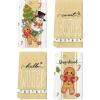 Artoid Mode Red Snowman Gingerbread Sweet Christmas Kitchen Towels Dish Towels, 18×26 Inch Farmhouse Holiday Winter Decoration Cleaning Set of 4(Brown)