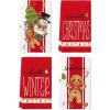 Artoid Mode Red Snowman Gingerbread Sweet Christmas Kitchen Towels Dish Towels, 18×26 Inch Farmhouse Holiday Winter Decoration Cleaning Set of 4(Red)