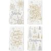 Artoid Mode Snowflake Xmas Trees Merry Christmas Kitchen Towels Dish Towels, 18×26 Inch Let It Snow Winter Decoration Hand Towels Set of 4
