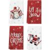 Artoid Mode Snowman Merry Christmas Kitchen Towels Dish Towels, 18×26 Inch Farmhouse Holiday Joy Snowflake Winter Decoration Cleaning Set of 4