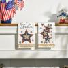 Artoid Mode Beige Lace Star America 4th of July Kitchen Towels Dish Towels, 18×26 Inch Independence Day Decoration Cleaning Set of 2(Beige)