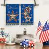 Artoid Mode Beige Lace Star America 4th of July Kitchen Towels Dish Towels, 18×26 Inch Independence Day Decoration Cleaning Set of 2(Blue)