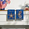 Artoid Mode Beige Lace Star America 4th of July Kitchen Towels Dish Towels, 18×26 Inch Independence Day Decoration Cleaning Set of 2(Blue)