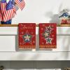 Artoid Mode Beige Lace Star America 4th of July Kitchen Towels Dish Towels, 18×26 Inch Independence Day Decoration Cleaning Set of 2(Red)