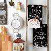 Artoid Mode Black Cute Snowman Hello Winter Kitchen Towels Dish Towels, 18×26 Inch Farmhouse Holiday Snowflake Decoration Cleaning Set of 4(Black)