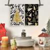 Artoid Mode Black Golden Xmas Tree Christmas Kitchen Towels Dish Towels, 18×26 Inch Farmhouse Holiday Snowflake Winter Decoration Cleaning Set of 4