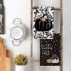Artoid Mode Black Leaves Polka Dot Pumpkin Fall Kitchen Towels Dish Towels, 18×26 Inch Farmhouse Autumn Decoration Hand Towels Set of 4