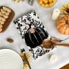Artoid Mode Black Leaves Polka Dot Pumpkin Fall Kitchen Towels Dish Towels, 18×26 Inch Farmhouse Autumn Decoration Hand Towels Set of 4