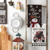 Artoid Mode Black Snowman Xmas Trees Santa Claus Truck Merry Christmas Kitchen Towels Dish Towels, 18×26 Inch Farmhouse Decoration Hand Towels Set of 6(Black)
