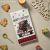 Artoid Mode Black Snowman Xmas Trees Santa Claus Truck Merry Christmas Kitchen Towels Dish Towels, 18×26 Inch Farmhouse Decoration Hand Towels Set of 6(Red)
