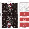 Artoid Mode Black Snowman Xmas Trees Santa Claus Truck Merry Christmas Kitchen Towels Dish Towels, 18×26 Inch Farmhouse Decoration Hand Towels Set of 6(Black)