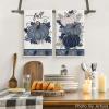 Artoid Mode Blue Leaves Pumpkin Fall Kitchen Towels Dish Towels, 18×26 Inch Farmhouse Autumn Decoration Hand Towels Set of 2(Blue)