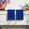Artoid Mode Blue Star-Shaped Border 4th of July Kitchen Towels Dish Towels, 18×26 Inch Independence Day Decoration Cleaning Set of 2(Blue)