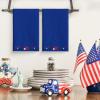 Artoid Mode Blue Star-Shaped Border 4th of July Kitchen Towels Dish Towels, 18×26 Inch Independence Day Decoration Cleaning Set of 2(Blue)
