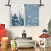 Artoid Mode Blue Xmas Tree Snowflake Winter Kitchen Towels Dish Towels, 18×26 Inch Farmhouse Holiday Decoration Cleaning Set of 2
