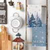Artoid Mode Blue Xmas Tree Snowflake Winter Kitchen Towels Dish Towels, 18×26 Inch Farmhouse Holiday Decoration Cleaning Set of 2