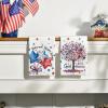 Artoid Mode Bowknot Balloon Star Tree 4th of July Kitchen Towels Dish Towels, 18×26 Inch Independence Day Decoration Cleaning Set of 2