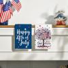 Artoid Mode Bowknot Balloon Star Tree Happy 4th of July Kitchen Towels Dish Towels, 18×26 Inch Independence Day Decoration Cleaning Set of 4