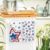 Artoid Mode Bowknot Star Freedom Happy 4th of July Kitchen Towels Dish Towels, 18×26 Inch Independence Day Decoration Cleaning Set of 2