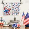 Artoid Mode Bowknot Star Freedom Happy 4th of July Kitchen Towels Dish Towels, 18×26 Inch Independence Day Decoration Cleaning Set of 2