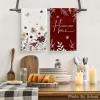 Artoid Mode Brown Flowers Wildflower Fall Kitchen Towels Dish Towels, 18×26 Inch Farmhouse Home Sweet Home Autumn Decoration Hand Towels Set of 4